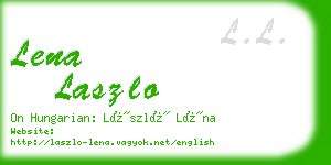 lena laszlo business card